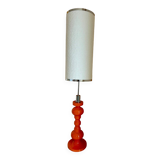 Orange ceramic lamp, 70s