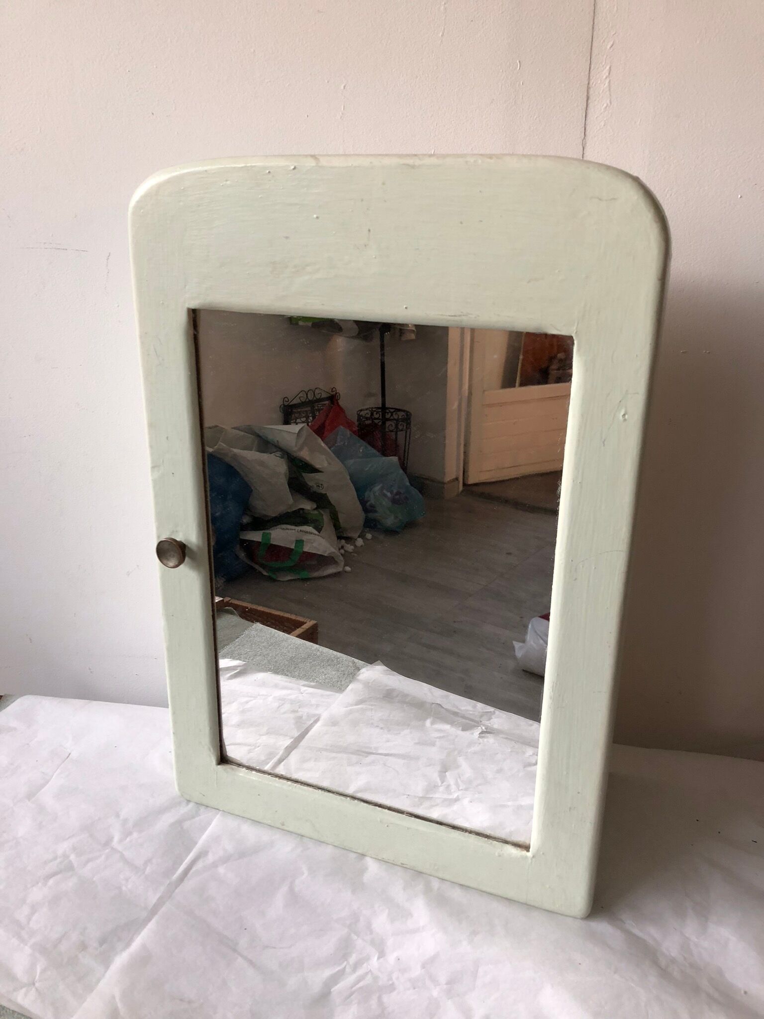 Old medicine cabinet with mirror