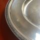 Oval silver-plated metal dish