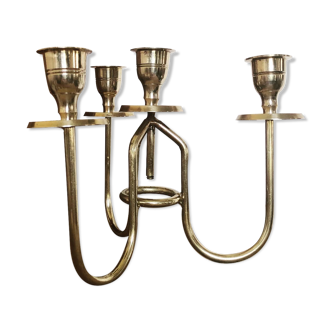 Four-spoke brass chandelier