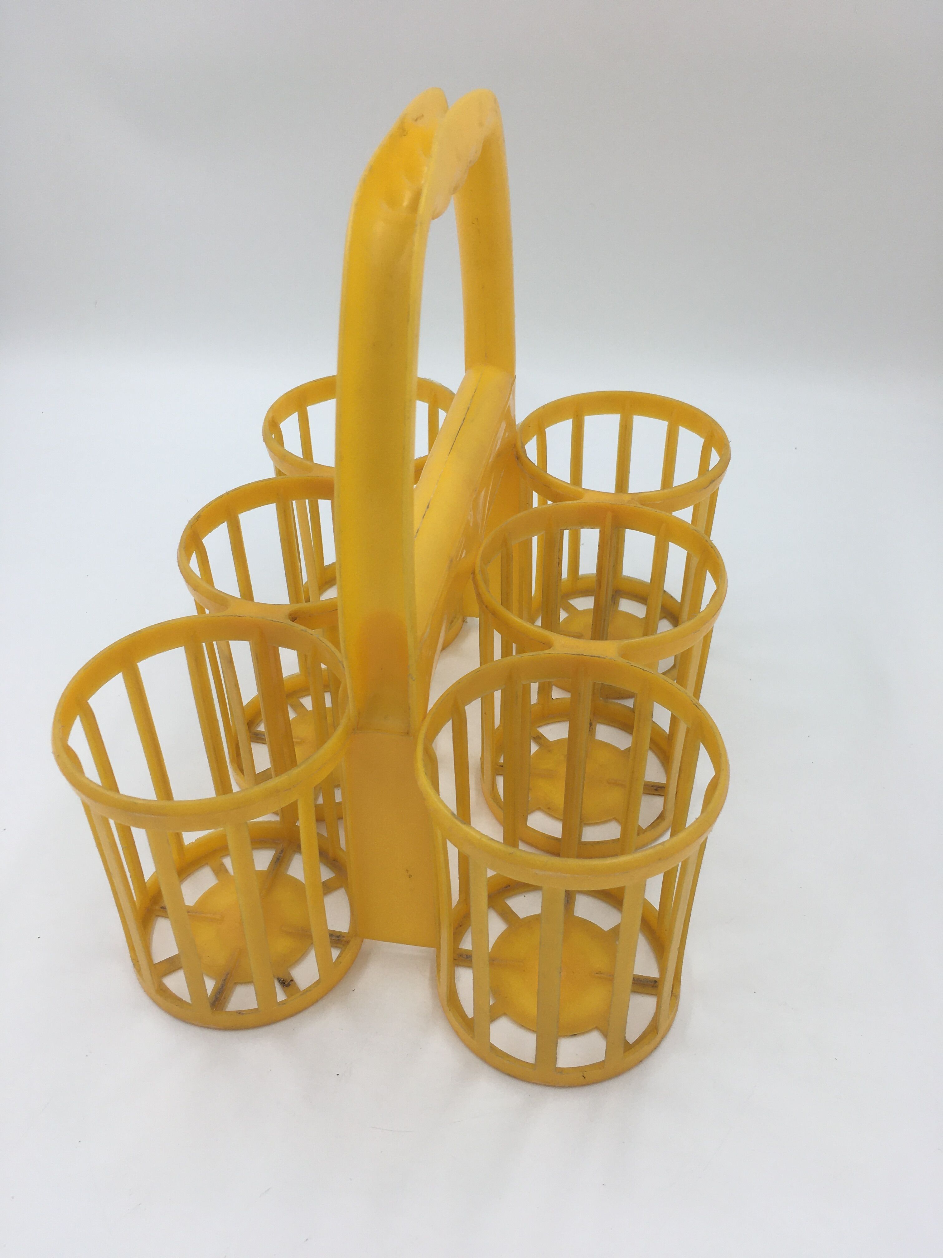 Vintage yellow bottle holder