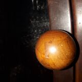 Wooden dressing table Courbet marquetry chevrons art deco Austrian