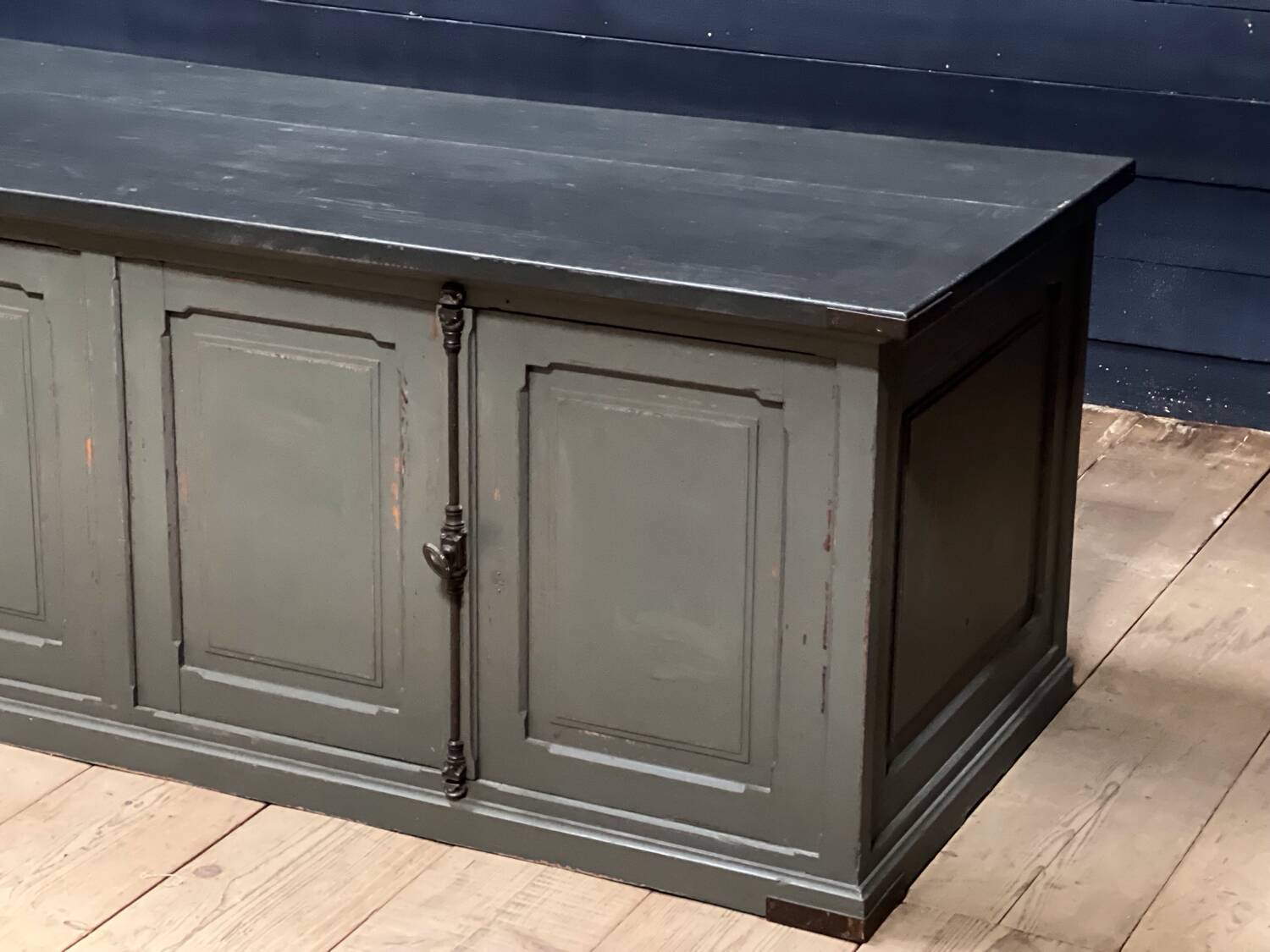 Antique painted wooden counter