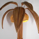 Pair of large "coconut/palm" wall lights in rattan