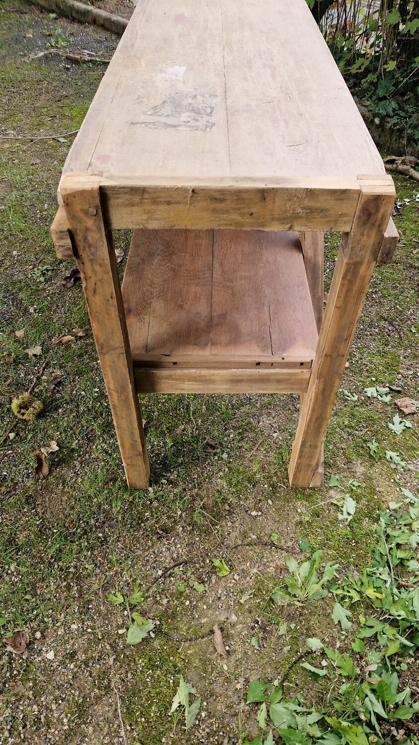 Raw wood console