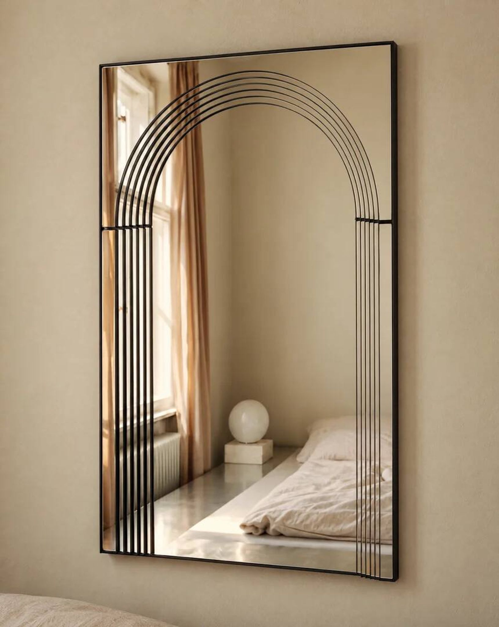 Miroir art déco incurvé - Circa 1970