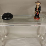 Transparent lucite console, 1980s