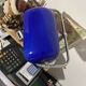 Lampe de banquier bleu/argent