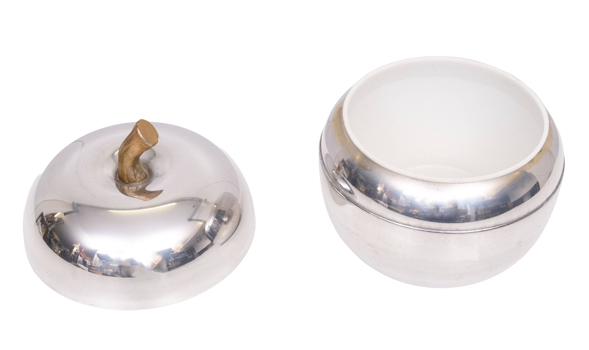 Iconic Aluminum apple Ice Bucket 1970s Italy