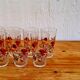 Vintage 1970s orangeade set with a jug and 8 glasses decorated with birds.