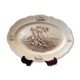 OVAL SERVING DISH IN TER DE FER MODEL BURGUNDY LONGCHAMP DECOR HUNTING