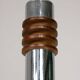 Vintage Italian Chrome and Glass Pendant Lamp