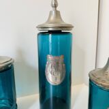 Apothecary, Bottle set, Toiletries Pewter with rose