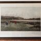 Colour lithograph, "The putting green" Golf, after Douglas Adams.