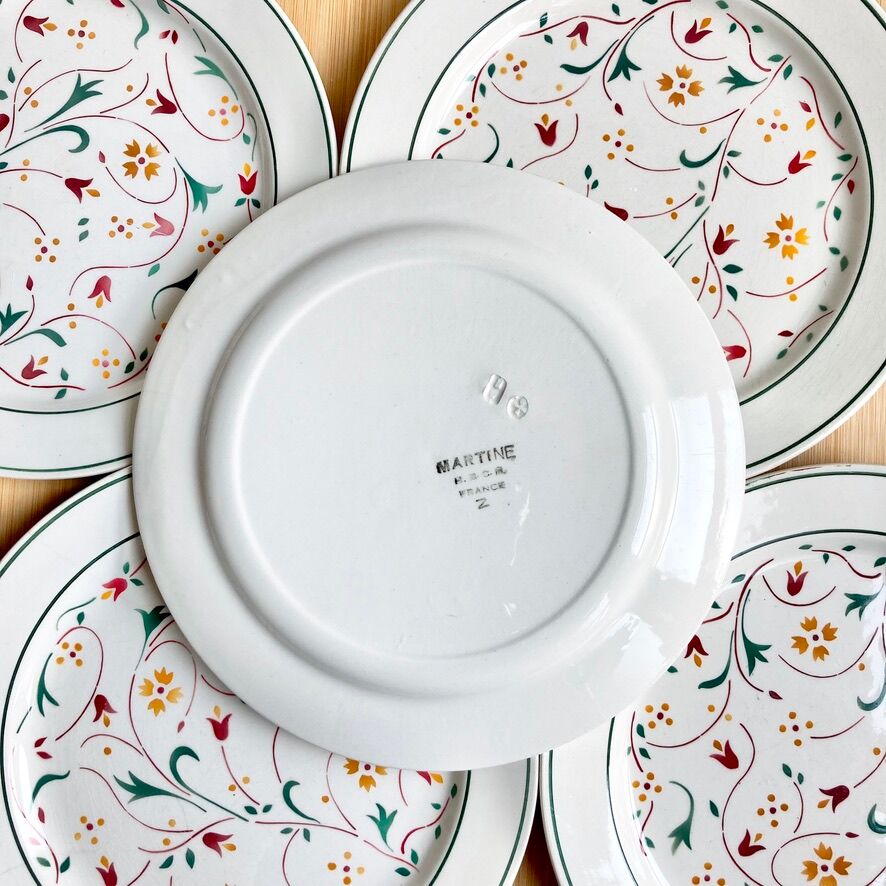 Dessert plates Creil Montereau 40's