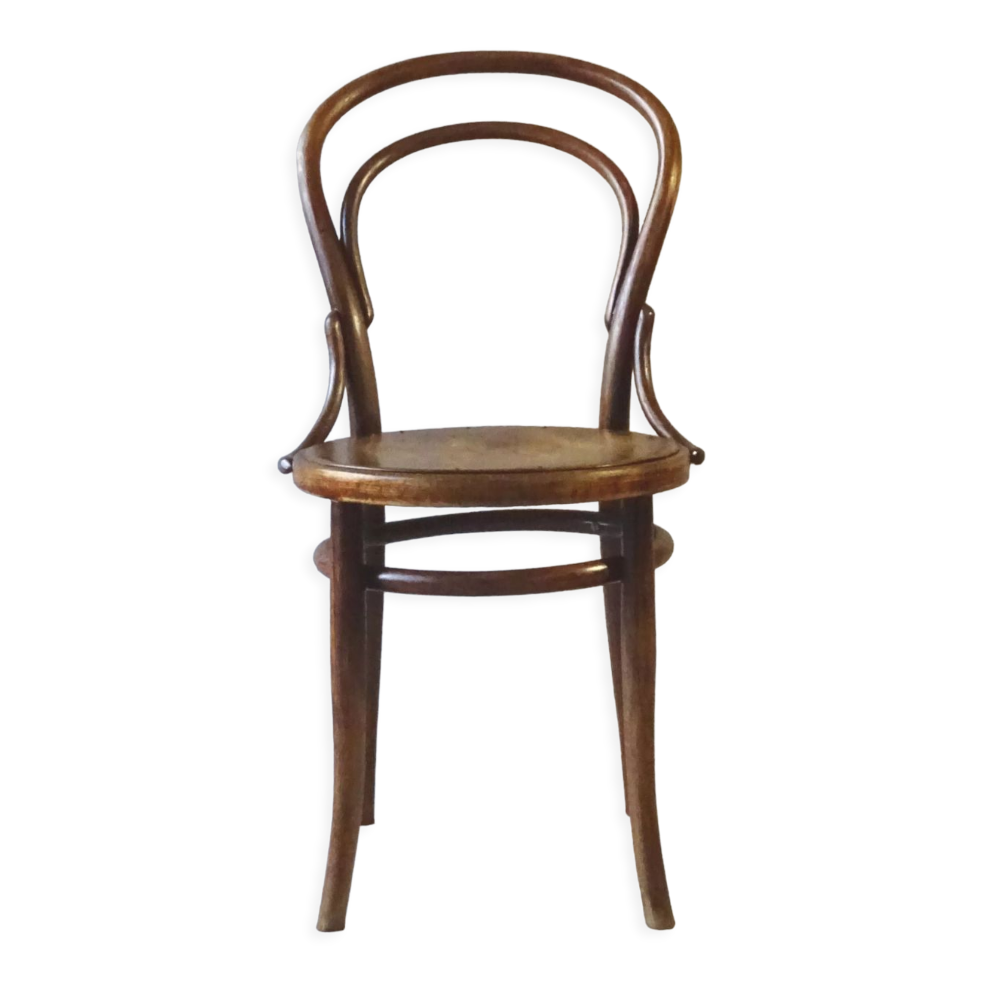 Bistro chair N°14 wooden seat, circa 1890