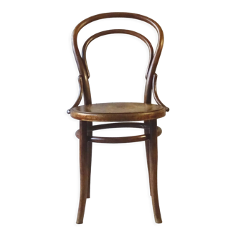 Bistro chair N°14 wooden seat, circa 1890