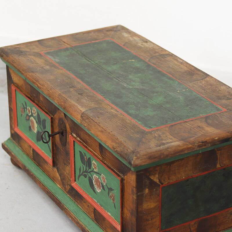 Painted Folk Art Bridal Chest