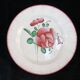 Plate in Faience de l'est pink red 19th LUNEVILLE ISLETTES ST CLEMENT nº1