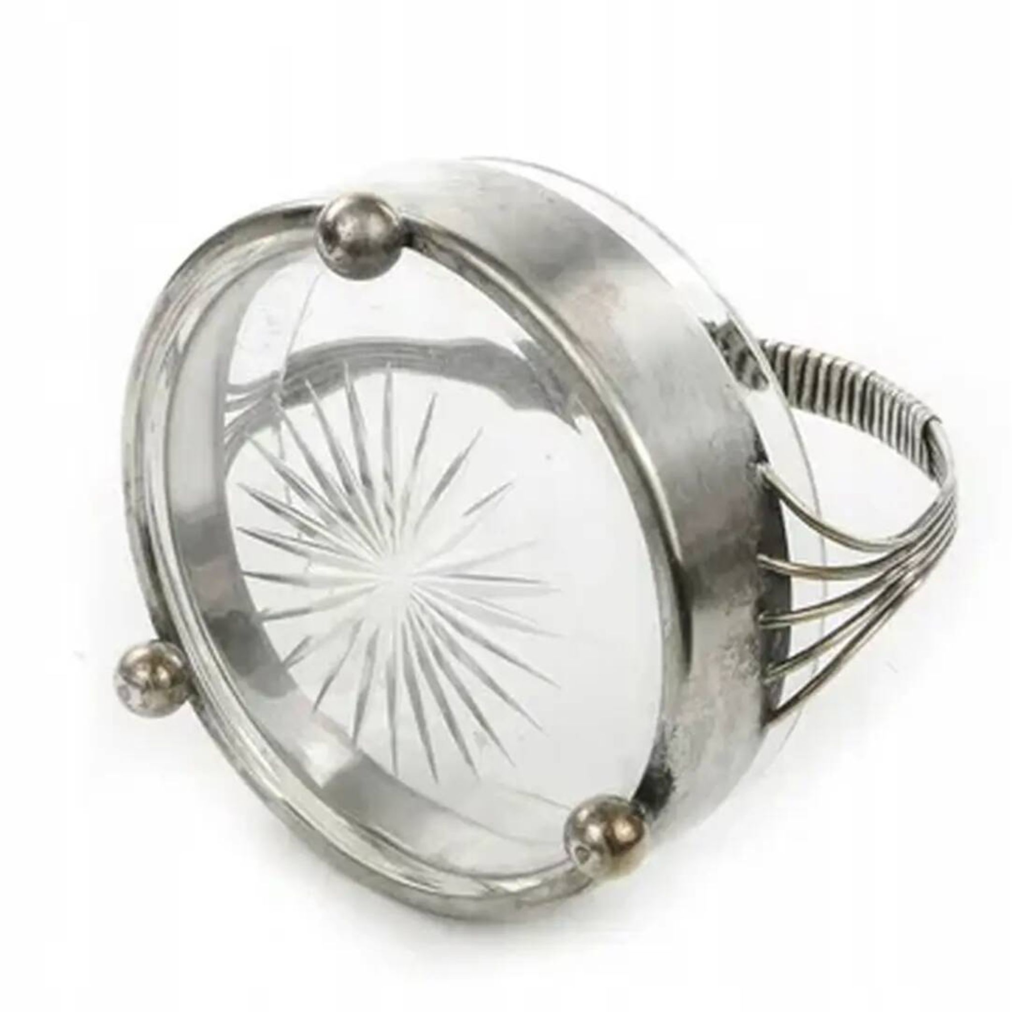 Art Deco nut or snack basket, brass, Germany, 1930s