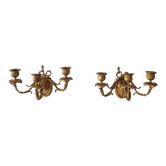 Paire d'appliques en bronze doré