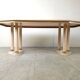 Vintage beige lacquered dining table, 1970s