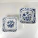 Pair of square dishes in Blue Onion porcelain Kahla – East Germany, 1960–1980