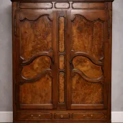 Large antique walnut and burr wood wardrobe – Louis XV period