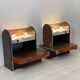 Pair of vintage 1970s Space Age bedside tables