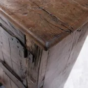 18th-century German primitive cabinet on sledge feet with forged hardware