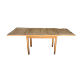 Table de ferme extensible en chêne massif, rénovée