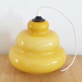 Ceiling lamp in yellow opaline 70s