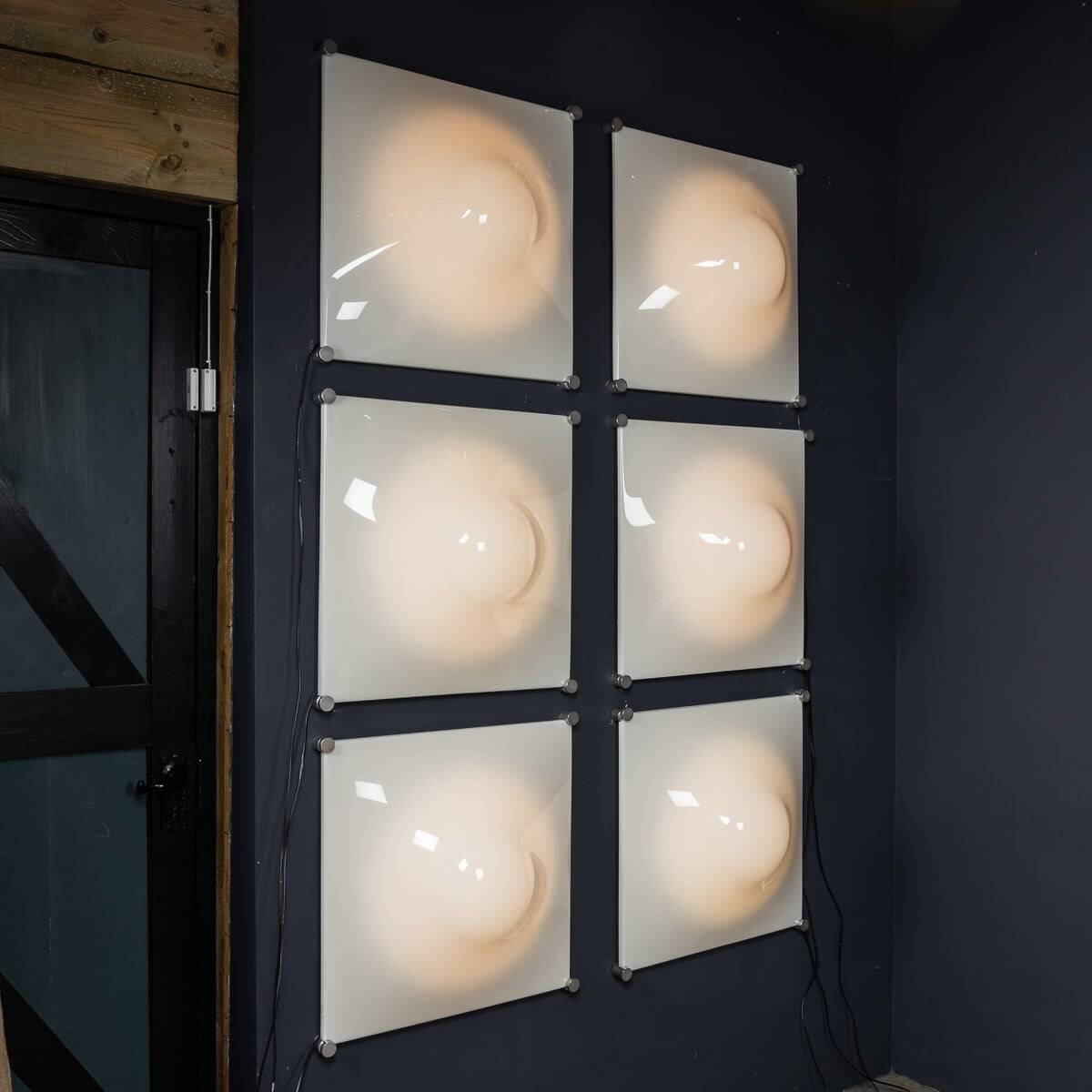 Vintage 20thc italian set of six iguzzini dada wall lights c.1970