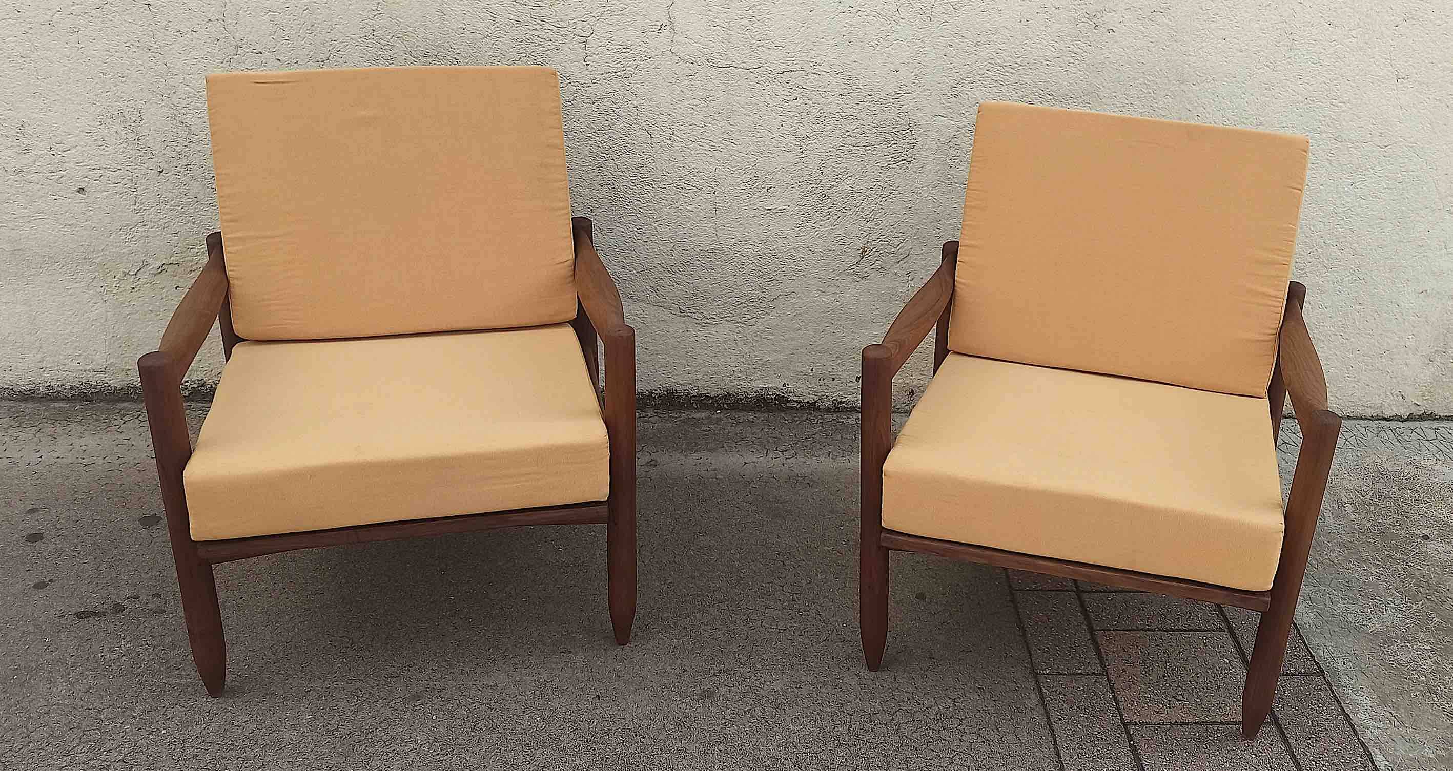 Pair of refurbished 1960s Scandinavian armchairs