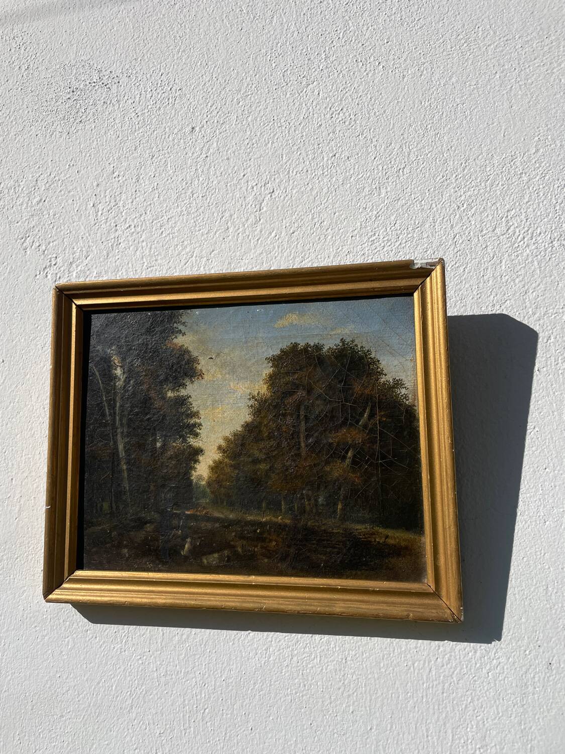 Old painting from the Barbizon school signed / oil on canvas signed