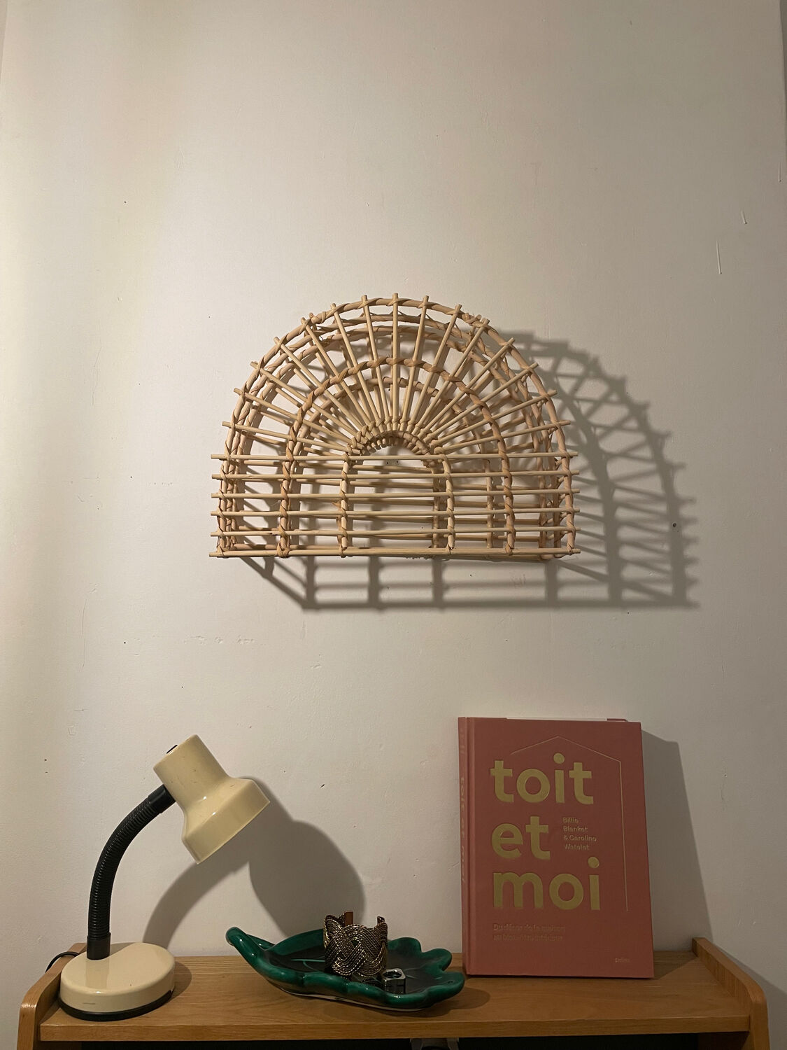 Rattan magazine holder