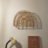 Rattan magazine holder