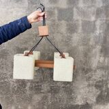 Scandinavian teak pendant chandelier