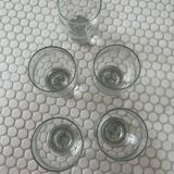 Set of 5 stemmed glasses