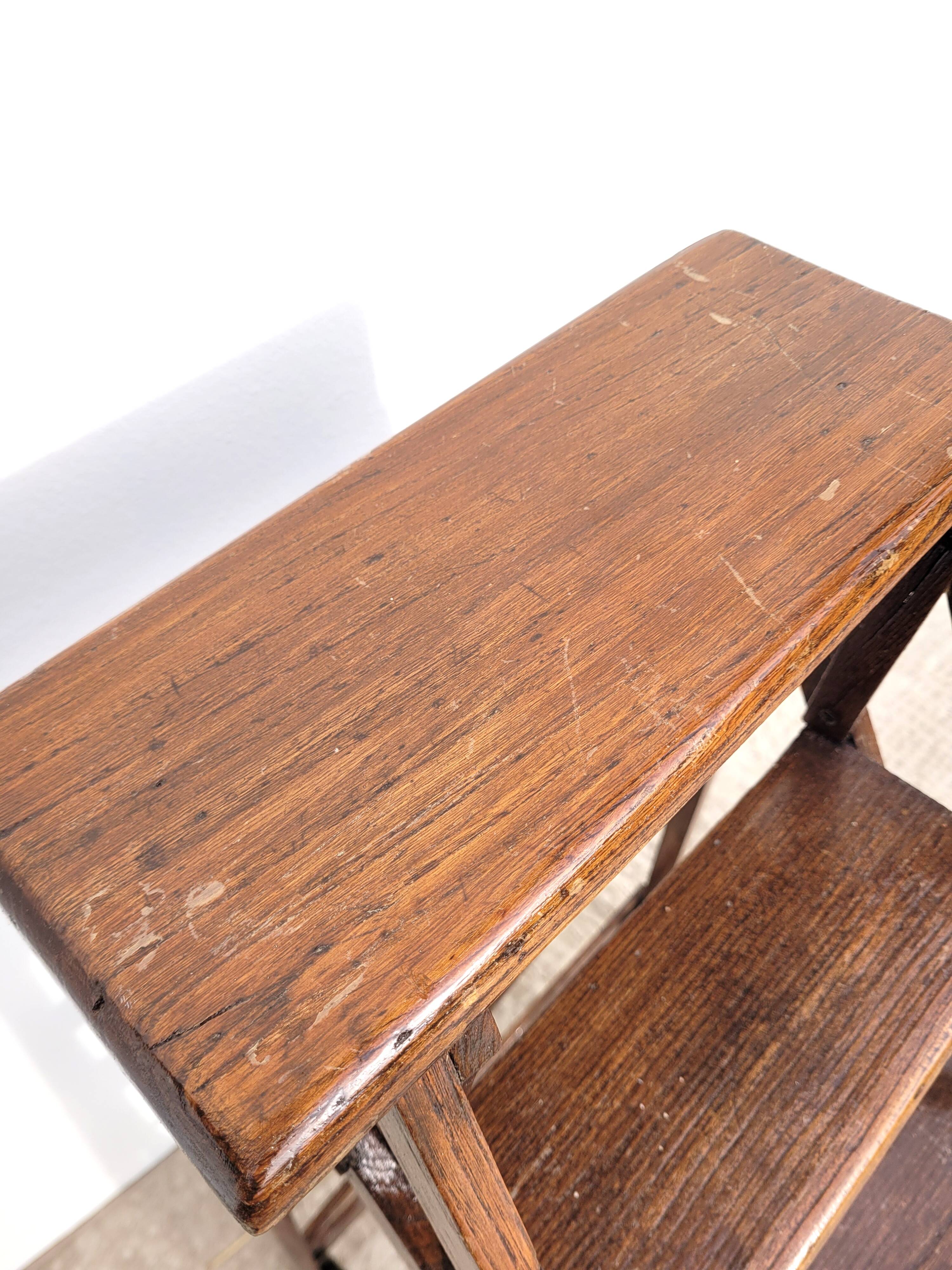 Old small folding painter's stepladder ladder