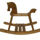 Vintage rocking horse 60s pinewood design minimalist design