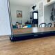 Black and gold art deco mirror - 81x69cm