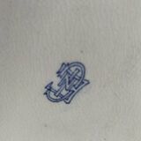 Large antique Gien earthenware dish – braided border – late 19th century