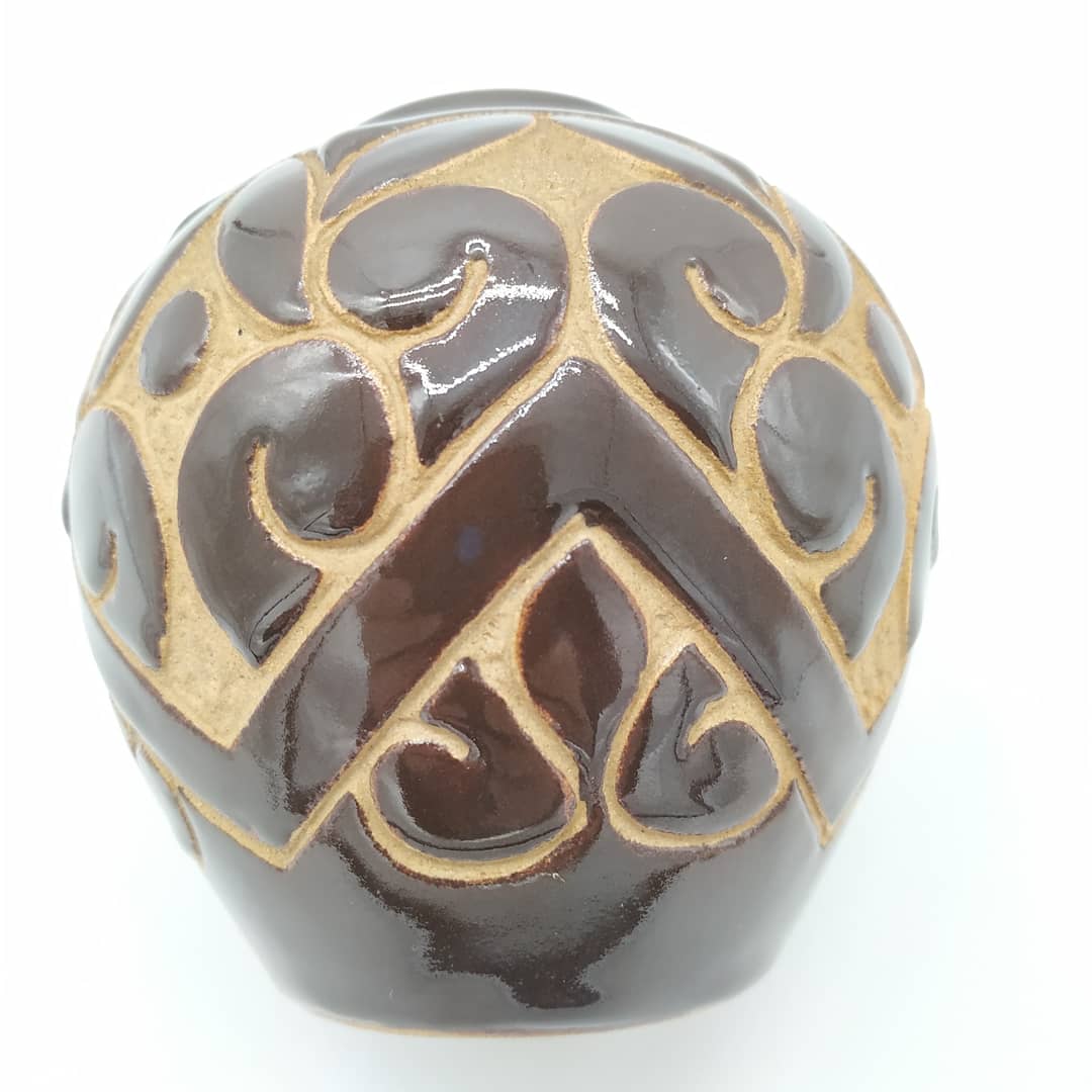 Ciboure sandstone vase Jorraila series by Rodolphe Fischer