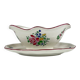 Saucière KG Lunéville, modèle "Réverbère", motif rose
