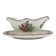 Saucière KG Lunéville, modèle "Réverbère", motif rose