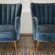 Superb pair Wing chair years 50 club chairs.