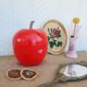 Seau pomme à glacons rouge vintage