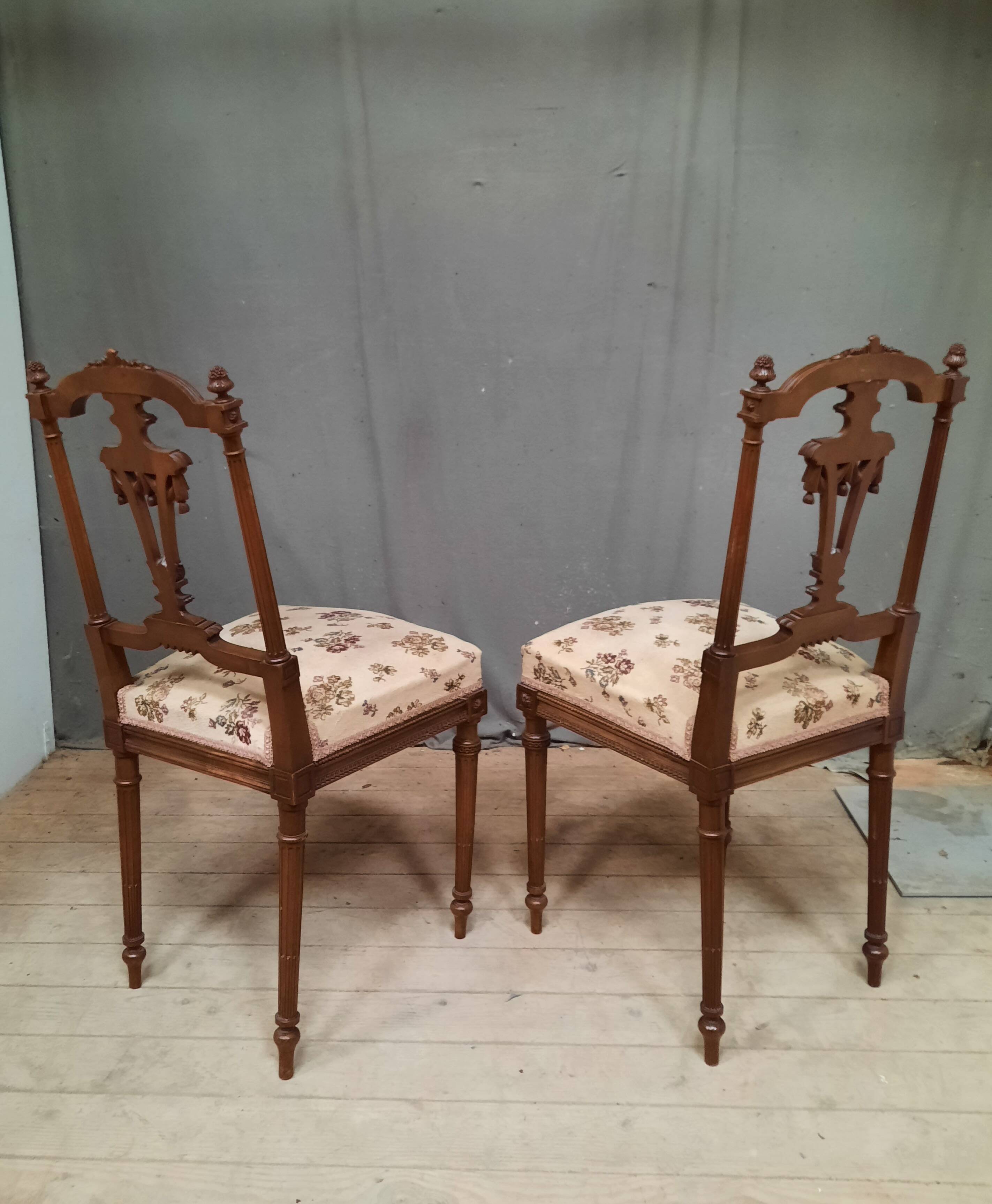 Pair of finely carved chairs