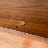 Vintage walnut commode with tapered legs circa 1950s